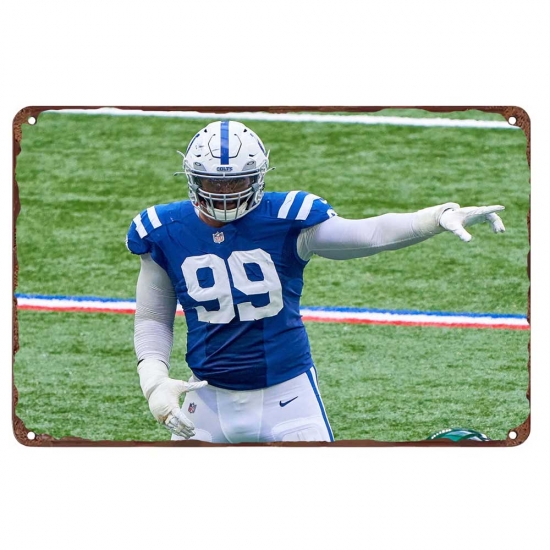 Indianapolis Colts Aluminum Sign 12x8 Inch DeForest Buckner 001 Indianapolis Colts Aluminum Sign 12x8 Inch DeForest Buckner 001