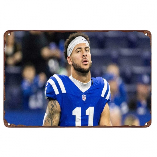 Indianapolis Colts Aluminum Sign 12x8 Inch Michael Pittman Jr. 001 Indianapolis Colts Aluminum Sign 12x8 Inch Michael Pittman Jr. 001