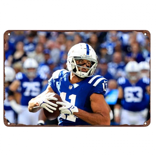 Indianapolis Colts Aluminum Sign 12x8 Inch Michael Pittman Jr. 002 Indianapolis Colts Aluminum Sign 12x8 Inch Michael Pittman Jr. 002
