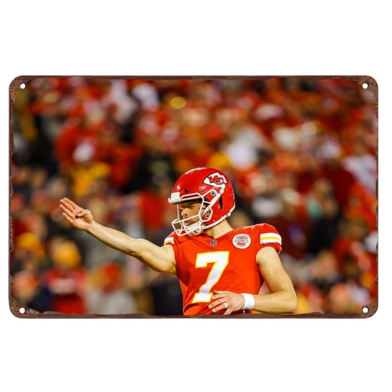 Kansas City Chiefs Aluminum Sign 12x8 Inch Harrison Butker 002 Kansas City Chiefs Aluminum Sign 12x8 Inch Harrison Butker 002