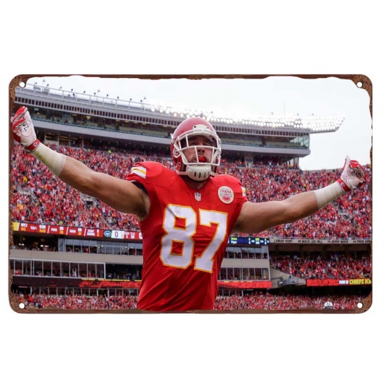 Kansas City Chiefs Aluminum Sign 12x8 Inch Travis Kelce 003 Kansas City Chiefs Aluminum Sign 12x8 Inch Travis Kelce 003
