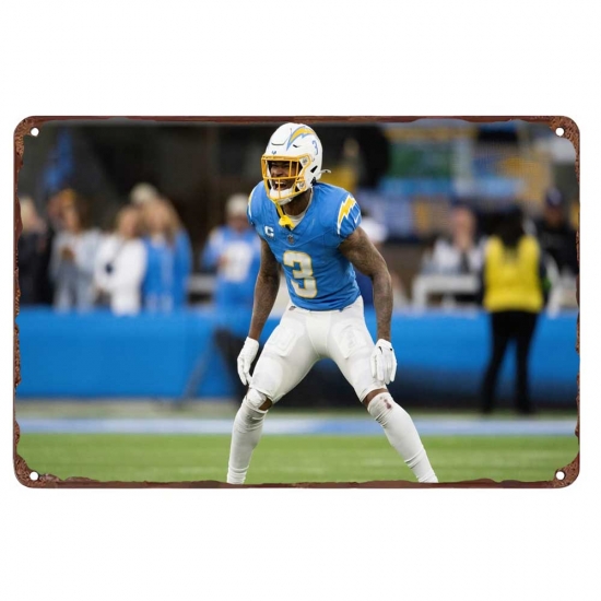 Los Angeles Chargers Aluminum Sign 12x8 Inch Derwin James 004 Los Angeles Chargers Aluminum Sign 12x8 Inch Derwin James 004