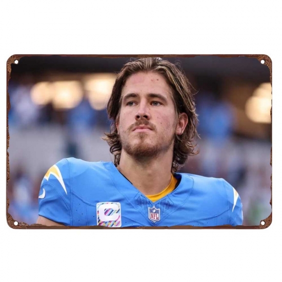 Los Angeles Chargers Aluminum Sign 12x8 Inch Justin Herbert 001 Los Angeles Chargers Aluminum Sign 12x8 Inch Justin Herbert 001