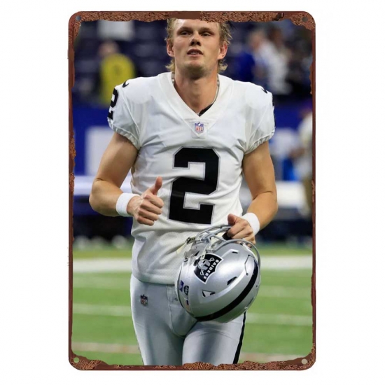 Los Angeles Raiders Aluminum Sign 12x8 Inch Daniel Carlson 003 Los Angeles Raiders Aluminum Sign 12x8 Inch Daniel Carlson 003