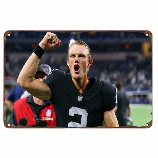Los Angeles Raiders Aluminum Sign 12x8 Inch Daniel Carlson 004 Los Angeles Raiders Aluminum Sign 12x8 Inch Daniel Carlson 004