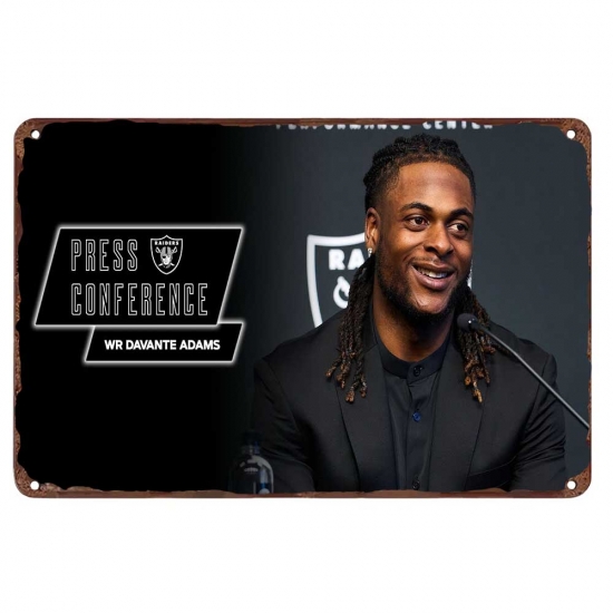 Los Angeles Raiders Aluminum Sign 12x8 Inch Davante Adams 002 Los Angeles Raiders Aluminum Sign 12x8 Inch Davante Adams 002
