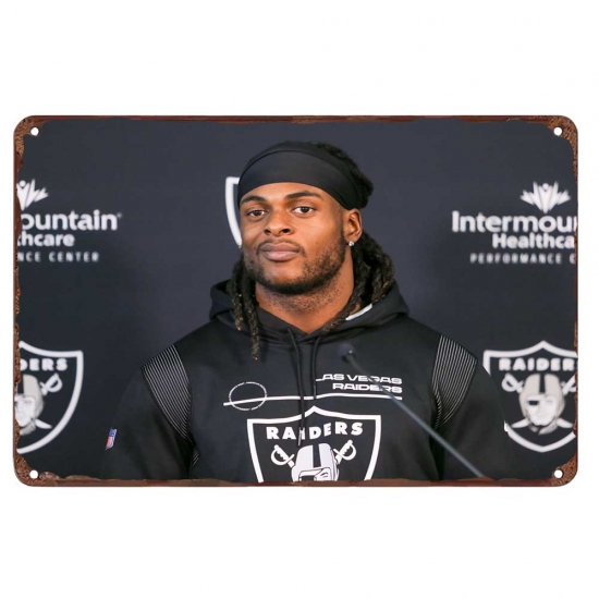 Los Angeles Raiders Aluminum Sign 12x8 Inch Davante Adams 004 Los Angeles Raiders Aluminum Sign 12x8 Inch Davante Adams 004