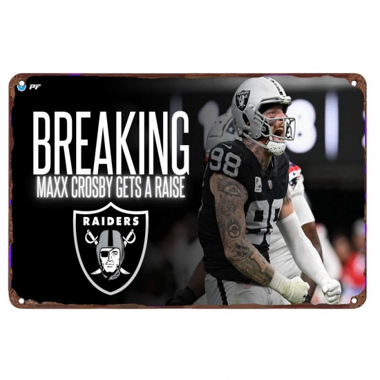 Los Angeles Raiders Aluminum Sign 12x8 Inch Maxx Crosby 005 Los Angeles Raiders Aluminum Sign 12x8 Inch Maxx Crosby 005