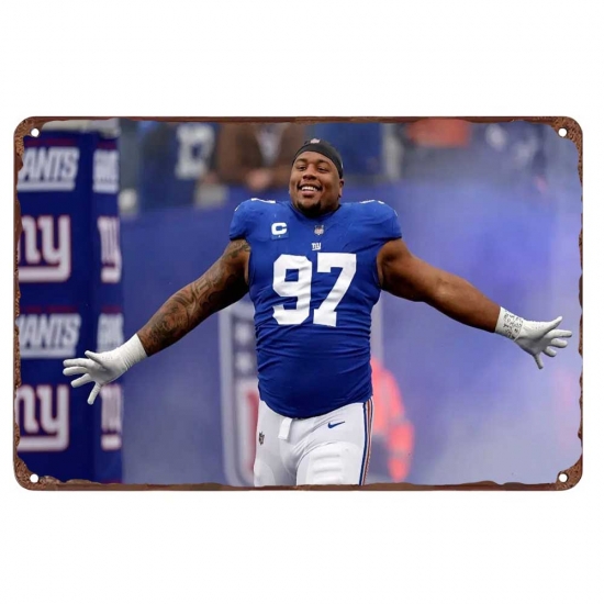 New York Giants Aluminum Sign 12x8 Inch Dexter Lawrence 003 New York Giants Aluminum Sign 12x8 Inch Dexter Lawrence 003