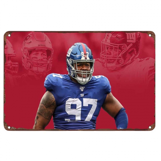 New York Giants Aluminum Sign 12x8 Inch Dexter Lawrence 007