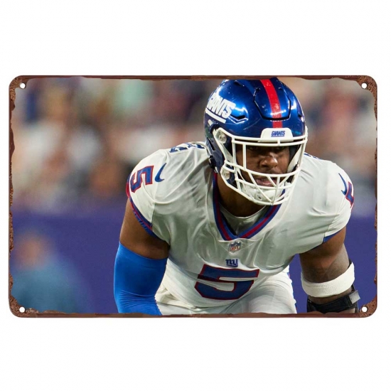 New York Giants Aluminum Sign 12x8 Inch Kayvon Thibodeaux 001 New York Giants Aluminum Sign 12x8 Inch Kayvon Thibodeaux 001