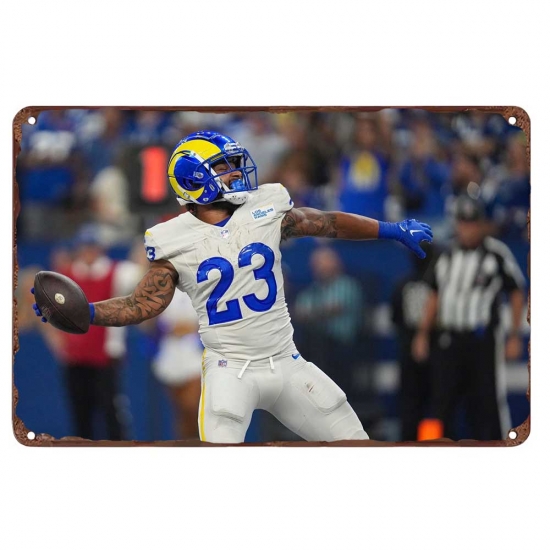 Los Angeles Rams Aluminum Sign 12x8 Inch Kyren Williams 002 Los Angeles Rams Aluminum Sign 12x8 Inch Kyren Williams 002