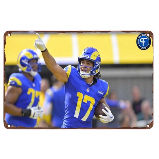 Los Angeles Rams Aluminum Sign 12x8 Inch Puka Nacua 001 Los Angeles Rams Aluminum Sign 12x8 Inch Puka Nacua 001