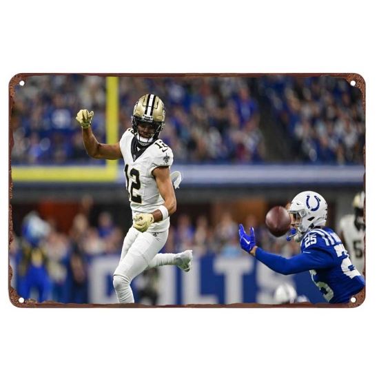 New Orleans Saints Aluminum Sign 12x8 Inch Chris Olave 001 New Orleans Saints Aluminum Sign 12x8 Inch Chris Olave 001
