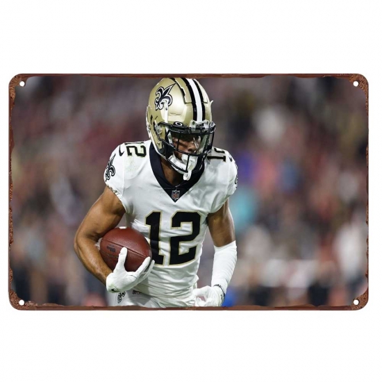 New Orleans Saints Aluminum Sign 12x8 Inch Chris Olave 003 New Orleans Saints Aluminum Sign 12x8 Inch Chris Olave 003