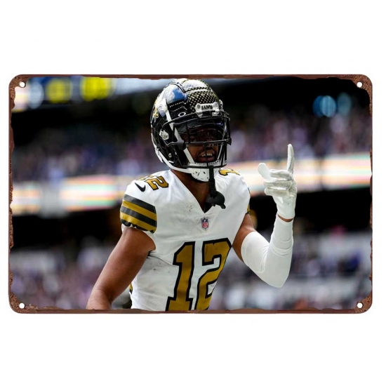 New Orleans Saints Aluminum Sign 12x8 Inch Chris Olave 004 New Orleans Saints Aluminum Sign 12x8 Inch Chris Olave 004