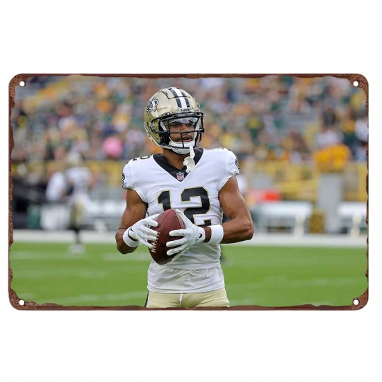 New Orleans Saints Aluminum Sign 12x8 Inch Chris Olave 005 New Orleans Saints Aluminum Sign 12x8 Inch Chris Olave 005