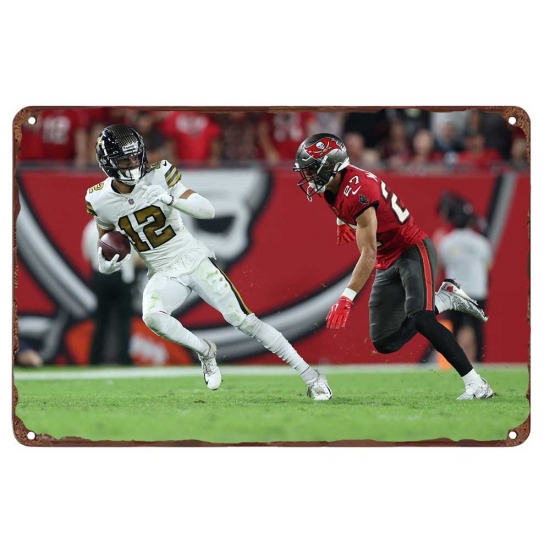 New Orleans Saints Aluminum Sign 12x8 Inch Chris Olave 006 New Orleans Saints Aluminum Sign 12x8 Inch Chris Olave 006