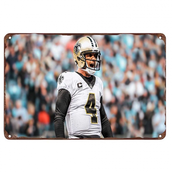 New Orleans Saints Aluminum Sign 12x8 Inch Derek Carr 002 New Orleans Saints Aluminum Sign 12x8 Inch Derek Carr 002