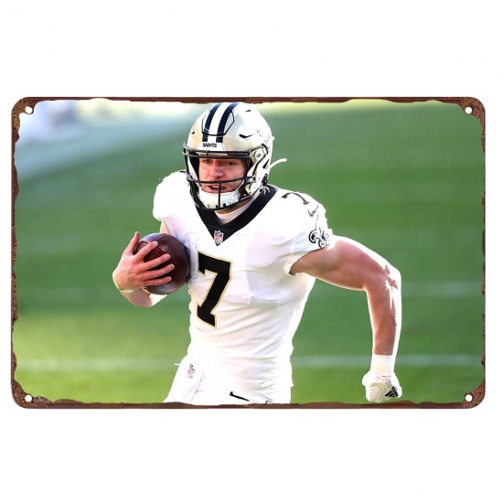 New Orleans Saints Aluminum Sign 12x8 Inch Taysom Hill 001 New Orleans Saints Aluminum Sign 12x8 Inch Taysom Hill 001