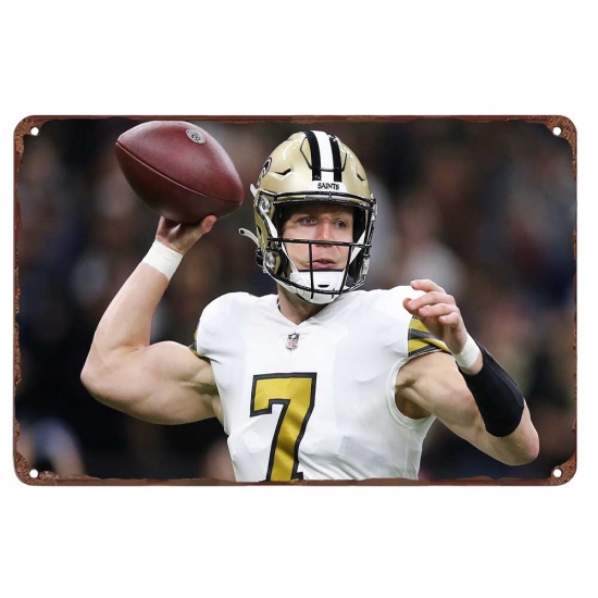 New Orleans Saints Aluminum Sign 12x8 Inch Taysom Hill 004 New Orleans Saints Aluminum Sign 12x8 Inch Taysom Hill 004
