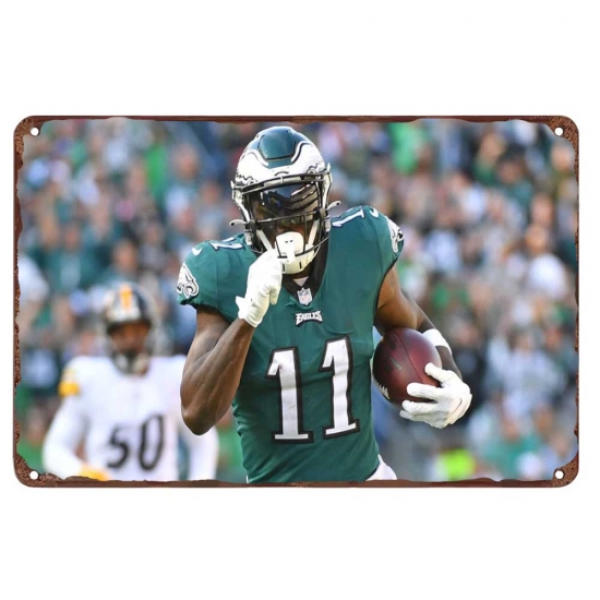 Philadelphia Eagles Aluminum Sign 12x8 Inch A.J. Brown 003 Philadelphia Eagles Aluminum Sign 12x8 Inch A.J. Brown 003