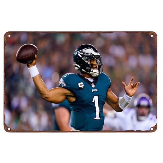 Philadelphia Eagles Aluminum Sign 12x8 Inch Jalen Hurts 007 Philadelphia Eagles Aluminum Sign 12x8 Inch Jalen Hurts 007