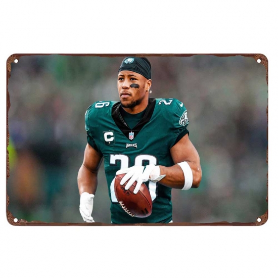 Philadelphia Eagles Aluminum Sign 12x8 Inch Saquon Barkley 003 Philadelphia Eagles Aluminum Sign 12x8 Inch Saquon Barkley 003