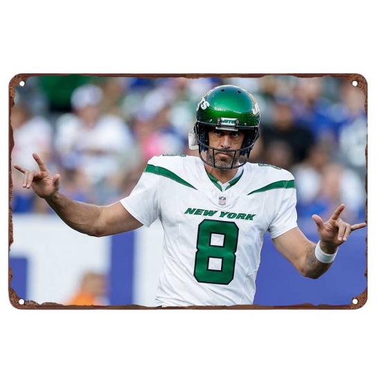 New York Jets Aluminum Sign 12x8 Inch Aaron Rodgers 004 New York Jets Aluminum Sign 12x8 Inch Aaron Rodgers 004