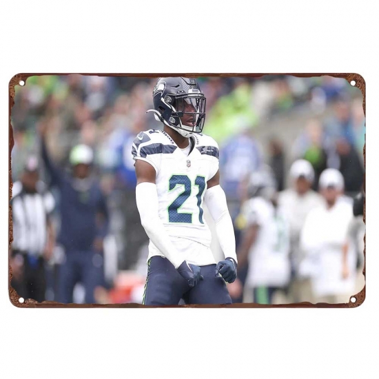 Seattle Seahawks Aluminum Sign 12x8 Inch Devon Witherspoon 001 Seattle Seahawks Aluminum Sign 12x8 Inch Devon Witherspoon 001