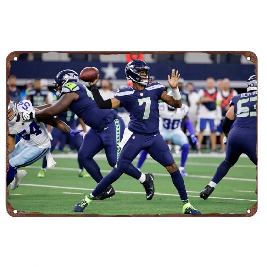 Seattle Seahawks Aluminum Sign 12x8 Inch Geno Smith 002 Seattle Seahawks Aluminum Sign 12x8 Inch Geno Smith 002