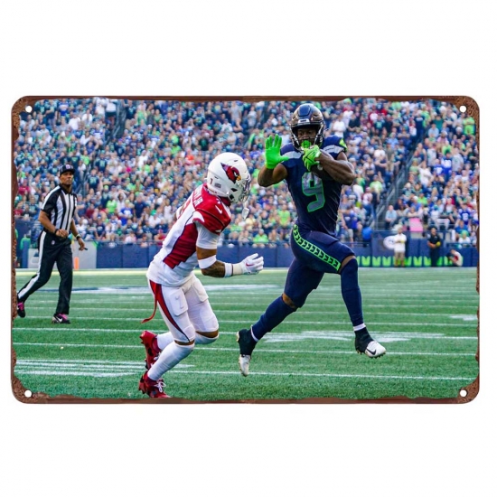 Seattle Seahawks Aluminum Sign 12x8 Inch Kenneth Walker III 005 Seattle Seahawks Aluminum Sign 12x8 Inch Kenneth Walker III 005