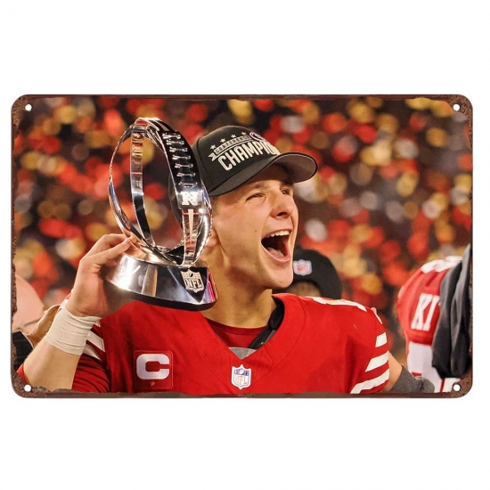 San Francisco 49ers Aluminum Sign Brock Purdy 004 San Francisco 49ers Aluminum Sign Brock Purdy 004