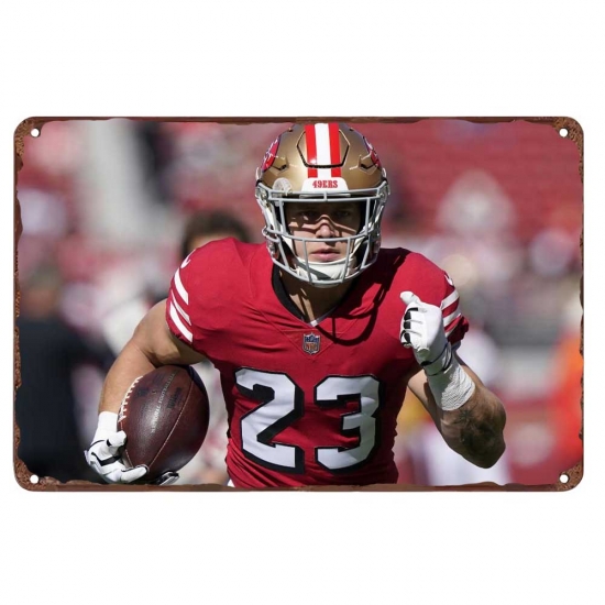 San Francisco 49ers Aluminum Sign Christian McCaffrey 003 San Francisco 49ers Aluminum Sign Christian McCaffrey 003
