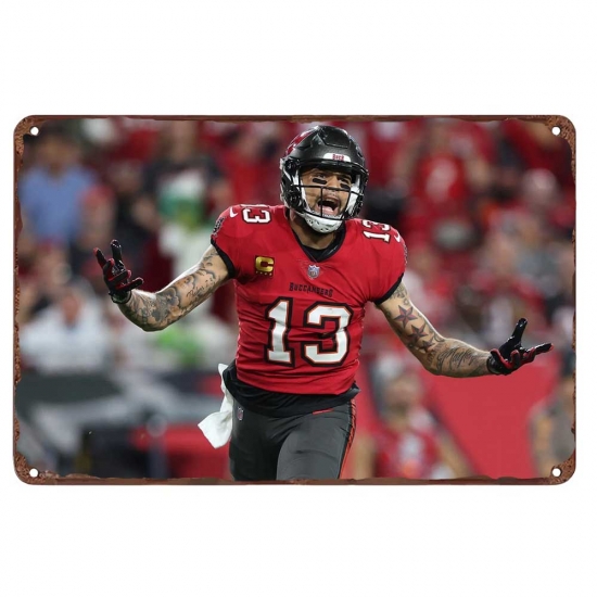 Tampa Bay Buccaneers Aluminum Sign 12x8 Inch Mike Evans 002 Tampa Bay Buccaneers Aluminum Sign 12x8 Inch Mike Evans 002