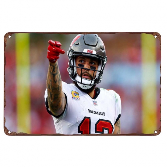 Tampa Bay Buccaneers Aluminum Sign 12x8 Inch Mike Evans 003 Tampa Bay Buccaneers Aluminum Sign 12x8 Inch Mike Evans 003