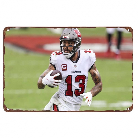 Tampa Bay Buccaneers Aluminum Sign 12x8 Inch Mike Evans 004 Tampa Bay Buccaneers Aluminum Sign 12x8 Inch Mike Evans 004