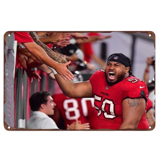 Tampa Bay Buccaneers Aluminum Sign 12x8 Inch Vita Vea 002 Tampa Bay Buccaneers Aluminum Sign 12x8 Inch Vita Vea 002