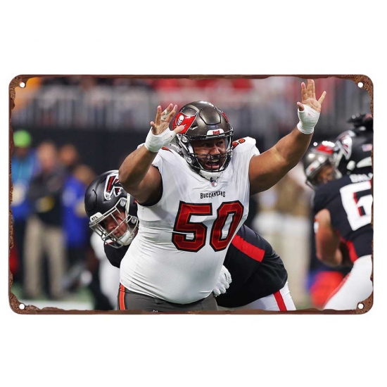Tampa Bay Buccaneers Aluminum Sign 12x8 Inch Vita Vea 003 Tampa Bay Buccaneers Aluminum Sign 12x8 Inch Vita Vea 003