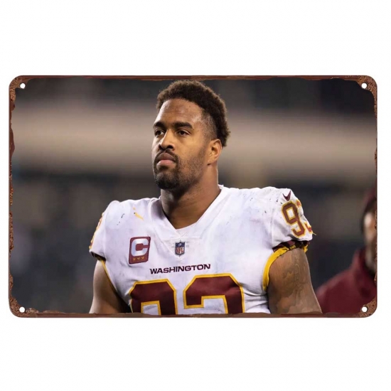 Washington Commanders Aluminum Sign 12x8 Inch Jonathan Allen 001 Washington Commanders Aluminum Sign 12x8 Inch Jonathan Allen 001
