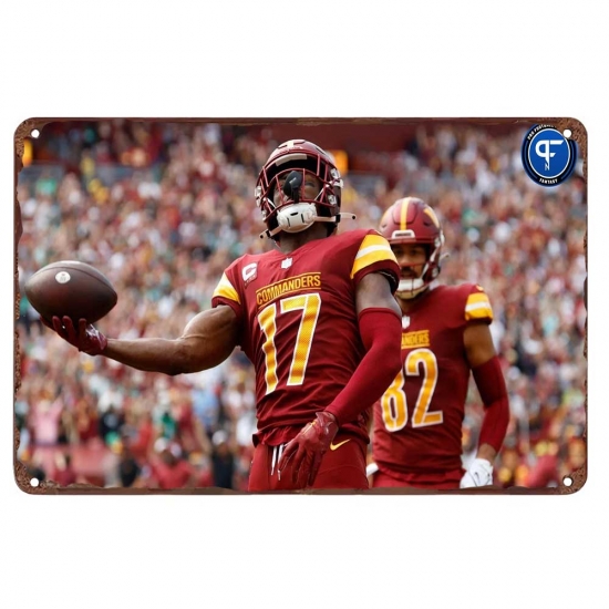 Washington Commanders Aluminum Sign 12x8 Inch Terry McLaurin 001 Washington Commanders Aluminum Sign 12x8 Inch Terry McLaurin 001