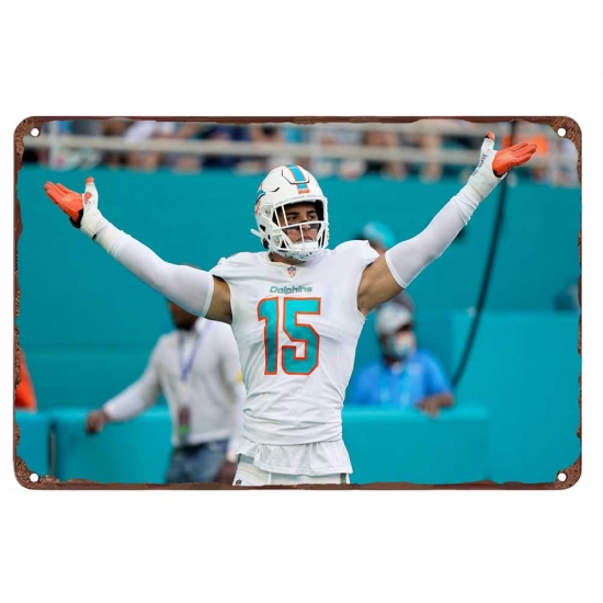Miami Dolphins Aluminum Sign 12x8 Inch Jaelan Phillips 003 Miami Dolphins Aluminum Sign 12x8 Inch Jaelan Phillips 003
