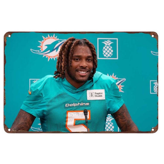 Miami Dolphins Aluminum Sign 12x8 Inch Jalen Ramsey 001 Miami Dolphins Aluminum Sign 12x8 Inch Jalen Ramsey 001