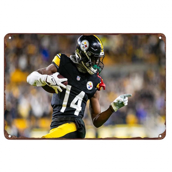 Pittsburgh Steelers Aluminum Sign 12x8 Inch George Pickens 004 Pittsburgh Steelers Aluminum Sign 12x8 Inch George Pickens 004