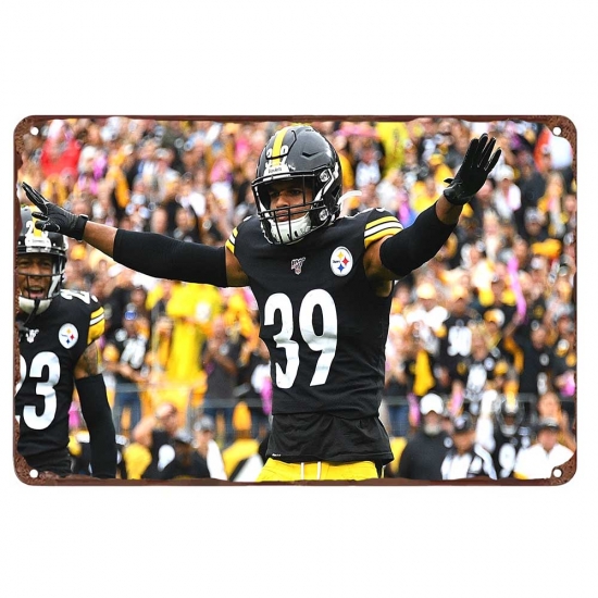 Pittsburgh Steelers Aluminum Sign 12x8 Inch Minkah Fitzpatrick 001 Pittsburgh Steelers Aluminum Sign 12x8 Inch Minkah Fitzpatrick 001