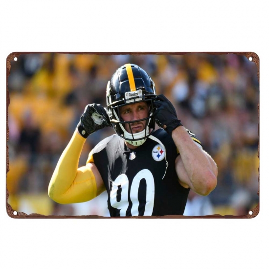 Pittsburgh Steelers Aluminum Sign 12x8 Inch T.J. Watt 005 Pittsburgh Steelers Aluminum Sign 12x8 Inch T.J. Watt 005