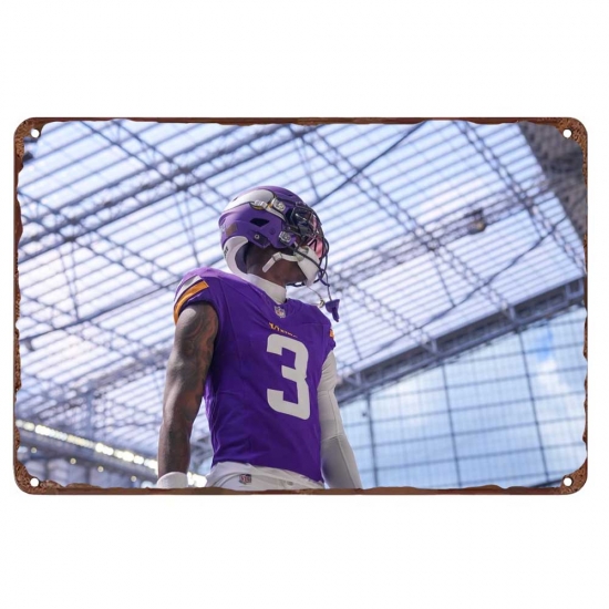 Minnesota Vikings Aluminum Sign 12x8 Inch Jordan Addison 001 Minnesota Vikings Aluminum Sign 12x8 Inch Jordan Addison 001