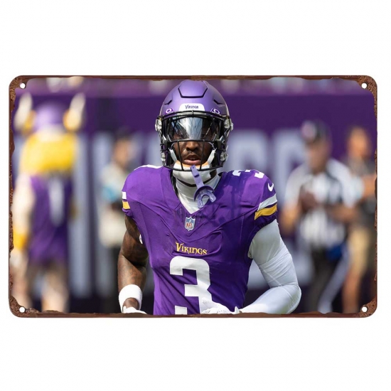 Minnesota Vikings Aluminum Sign 12x8 Inch Jordan Addison 002 Minnesota Vikings Aluminum Sign 12x8 Inch Jordan Addison 002
