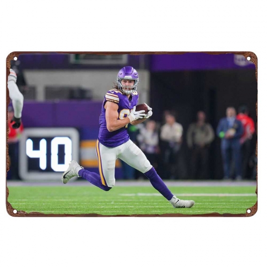 Minnesota Vikings Aluminum Sign 12x8 Inch T.J. Hockenson 002 Minnesota Vikings Aluminum Sign 12x8 Inch T.J. Hockenson 002