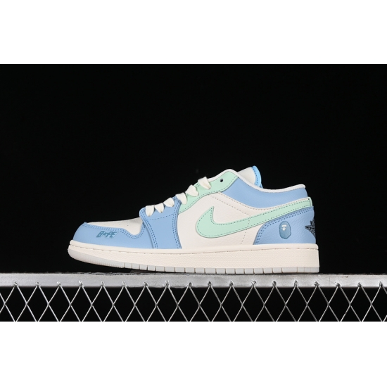 AIR JORDAN 1 LOW BAPE WHITE BLUE AIR JORDAN 1 LOW BAPE WHITE BLUE